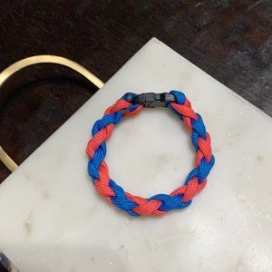 Pink and blue woven Paracord bracelet